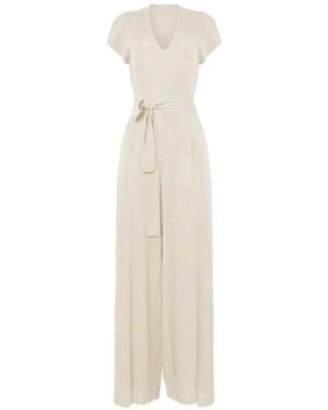 Wolford Belted Wide-Leg Jumpsuit - White