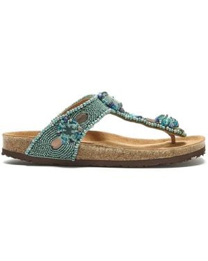Maliparmi Beaded Sandals - Green