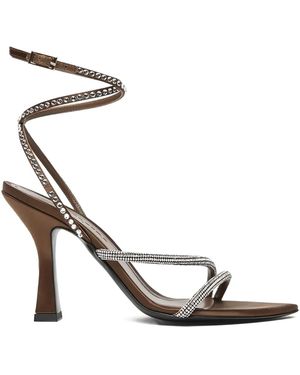 3Juin Crystal-Embellished Sandals - White