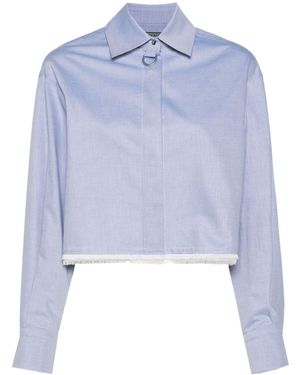 DURAZZI MILANO Cropped Shirt - Blue