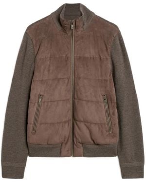 Pal Zileri Zipped Padded Jacket - Brown