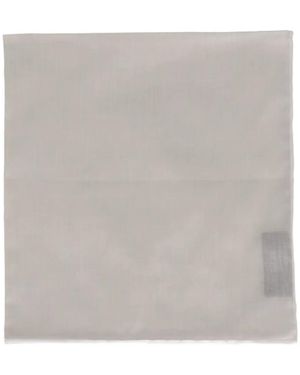 Tom Ford Rolled-Edge Pocket Square - Gray