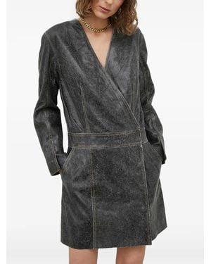 Day Birger et Mikkelsen Vestido Corto Con Cuello En V - Gris