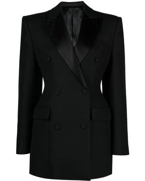 Wardrobe NYC Fitted-Waistline Double-Breasted Blazer Dress - Black