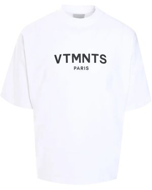 【VTMNTS】VTMNTS PARIS 刺繍 T シャツ VTMNTS Paris Tシャツ | ブラック | FARFETCH JP