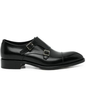 Tom Ford Vincent Double Monk Strap Loafers - Black