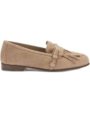 Ermanno Scervino Tassel suede buckle loafers - Braun