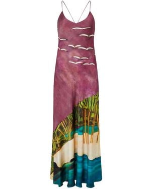 Donde Esteban La Sierra Graphic-Print Maxi Dress - Pink