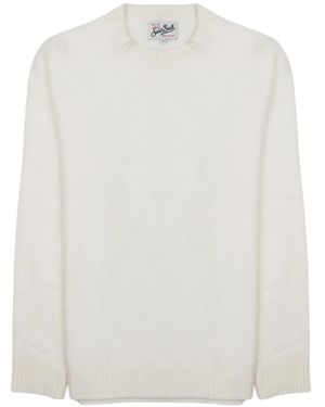 MC2 Saint Barth Camiseta Con Ribete De Canalé - Blanco
