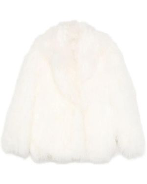 P.A.R.O.S.H. Lamb-Fur Jacket - White