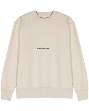 Calvin Klein スローガン スウェットシャツ - ナチュラル