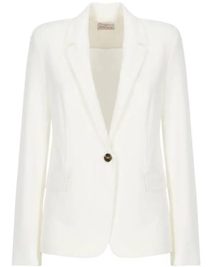 Emme Emmgamma Single-Breasted Notched-Lapels Blazer - White