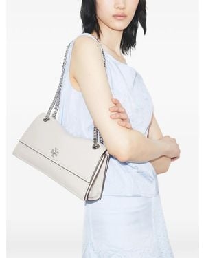 Tory Burch Kira Turnlock Shoulder Bag - White