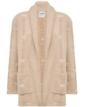 Kujten Cardigan Cody Flake Con Ricamo - Neutro