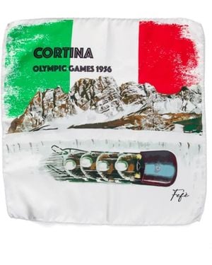 Fefe Cortina Olympics Games-Print Pocket Scarf - Green