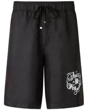 Amiri Hollywood Elasticated Waistband Printed Shorts - Black