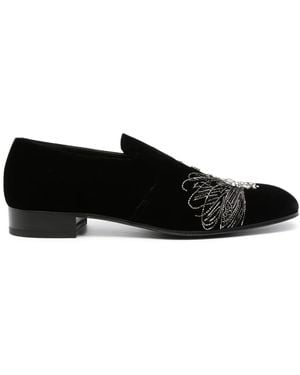 McQueen Astral ベルベット ローファー - ブラック