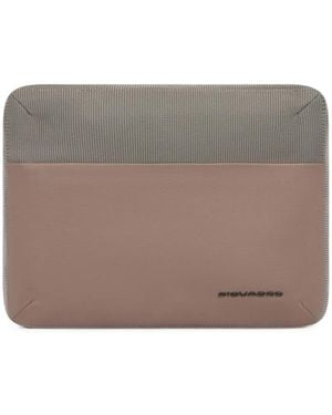 Piquadro Pochette À Plaque Logo - Grey