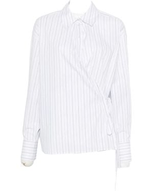 Twinset ストライプ ラップシャツ - ホワイト