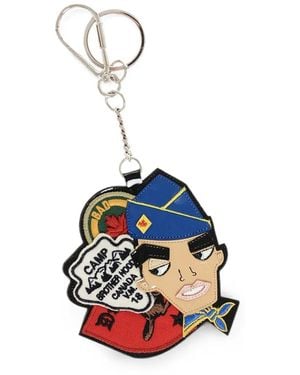 DSquared² Patch-Detail Pendant Keyring - Blue