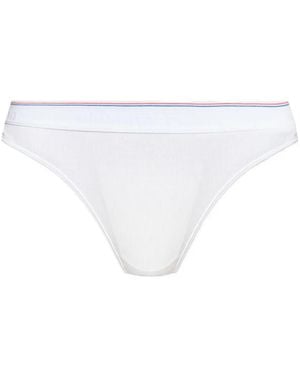 Alexander Wang Tanga Con Logo En La Cinturilla - Blanco