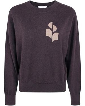 Isabel Marant Pullover Mit Logo-Intarsien - Blau