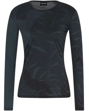 Giorgio Armani Silk T-Shirt - Blue