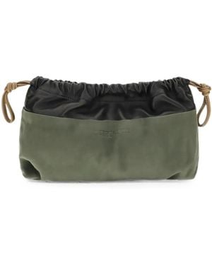 Pierre Hardy Twin Leather Clutch Bag - Gray