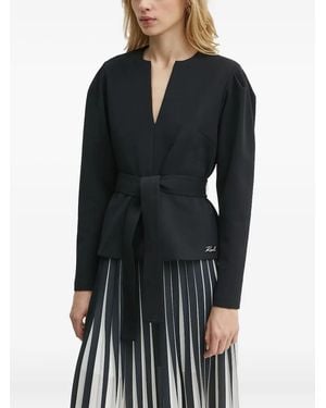 Karl Lagerfeld Vest Met Ceintuur - Zwart