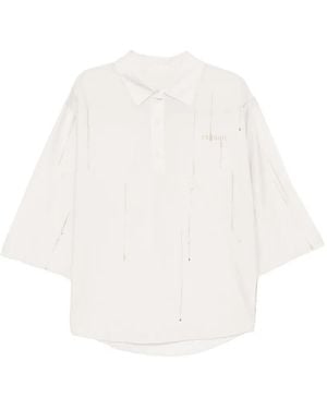 CROQUIS Paint-Splatter Polo Shirt - White