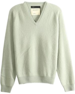 Frenckenberger V-Neck Raglan-Sleeve Jumper - Green