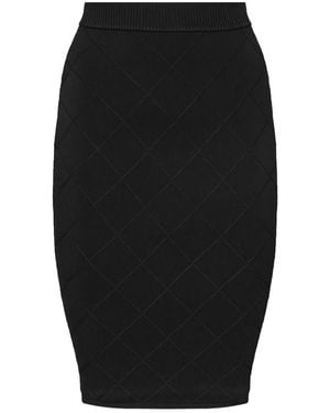Marciano Diamond-Pattern Skirt - Black