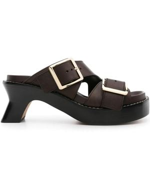 Loewe Ease Leather Sandals - Black