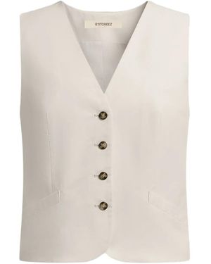 12 STOREEZ Gilet Con Bottoni - Bianco