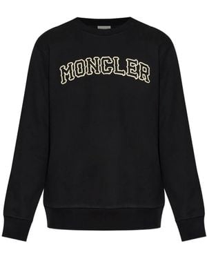 Moncler Embroidered Logo Sweatshirt - Black