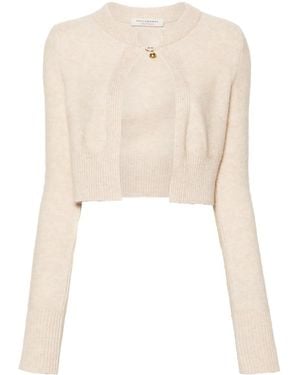 Philosophy Di Lorenzo Serafini Metal-Detailing Cardigan - Natural