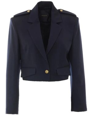 Pinko Manna Cropped Jacket - Blue