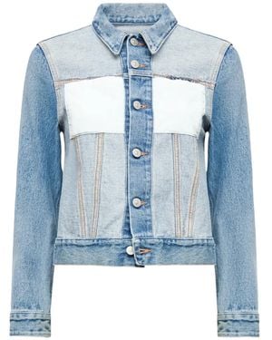 MM6 by Maison Martin Margiela バイカラー デニムジャケット - ブルー