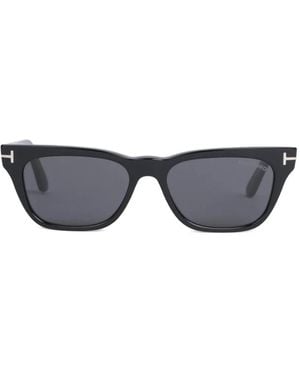 Tom Ford T-Logo Square-Frame Sunglasses - Grey
