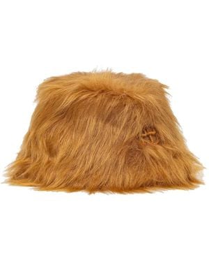 Ruslan Baginskiy Faux-Fur Bucket Hat - Natural