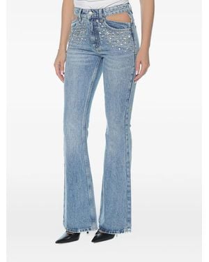 Ksubi Crystal-Embellished Soho Jeans - Blue