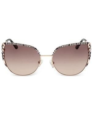 GUESS EYEWEAR Animal-Print Cat-Eye Sunglasses - Pink