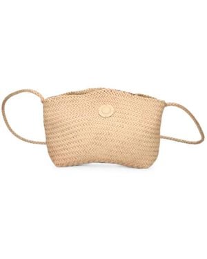 Dragon Diffusion Corsina Woven Leather Crossbody Bag - Natural