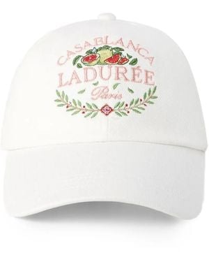 CASABLANCA Cappello Da Baseball Con Ricamo X Laduree - Bianco