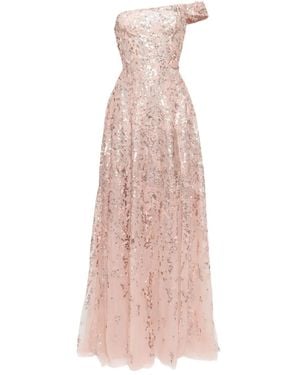 Saiid Kobeisy Embroidered Maxi Dress - Pink