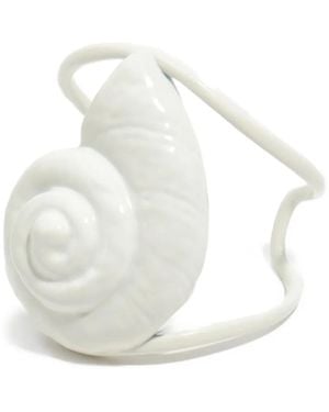 Bimba Y Lola Seashell-Detail Cuff Bracelet - White