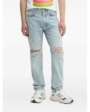HUGO Distressed Five-Pocket Jeans - Blue