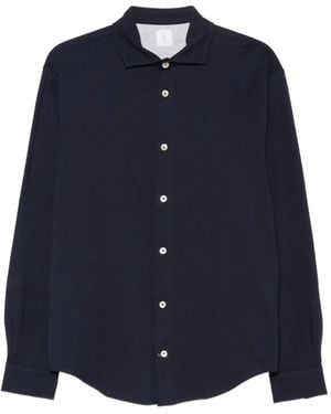 Eleventy Camicia A Maniche Lunghe Con Bottoni - Blu