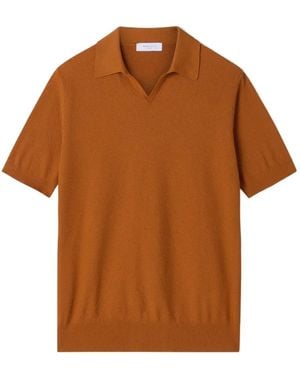 Boglioli Fine-Knit Polo Shirt - Brown