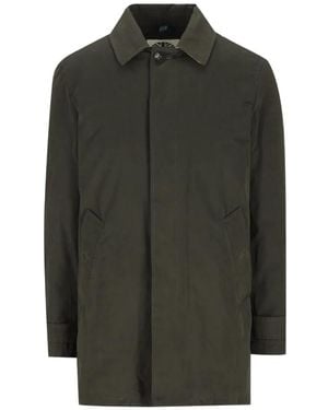 Camplin Button-Fastening Single-Breasted Coat - Green